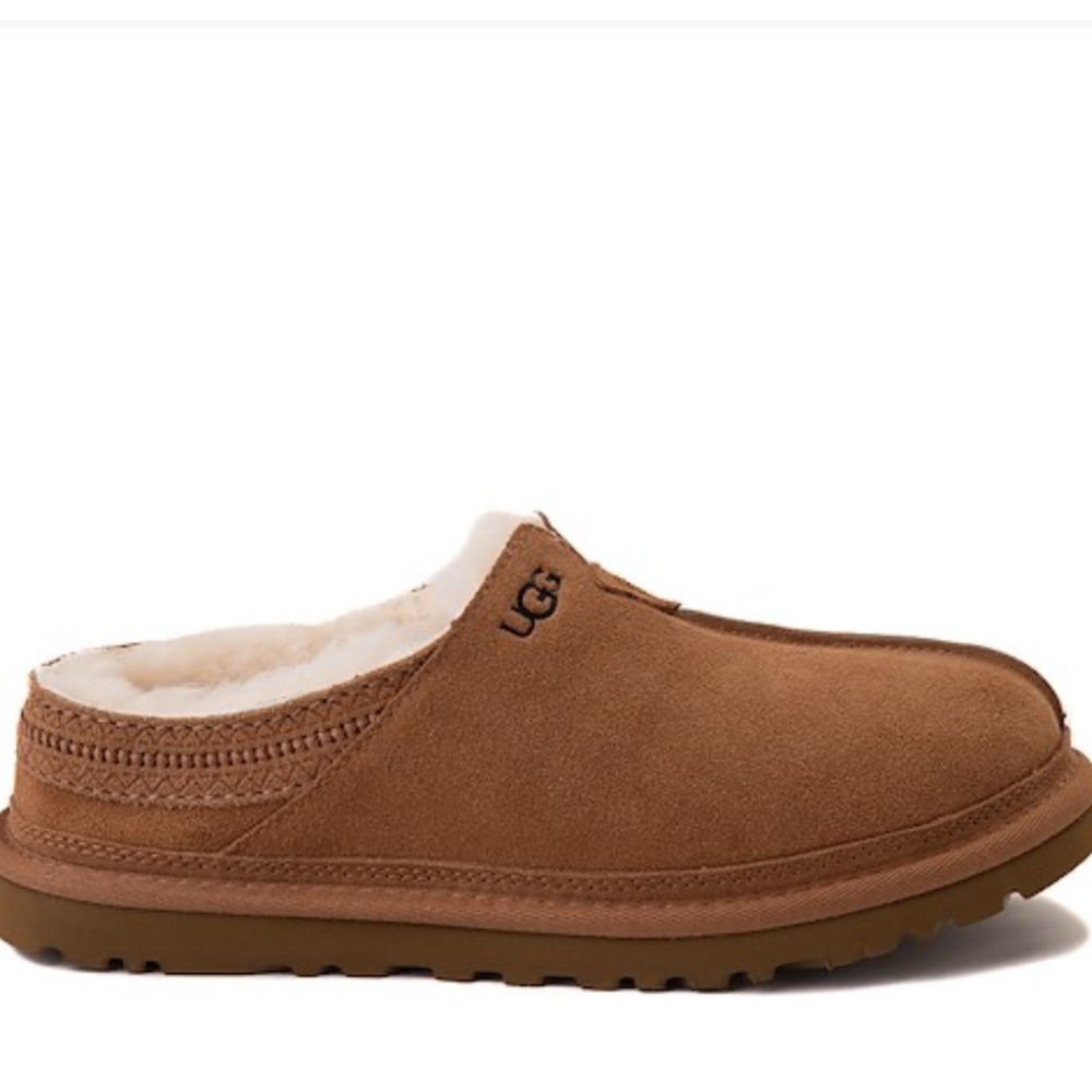 UGG Men's Neuman Slipper Chestnut Suede Slip-Ons - Picture 9 of 12
